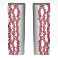 Hawaii Aalii Lei Skinny Tumbler Aalii Ku Makani LT01 White - Polynesian Pride