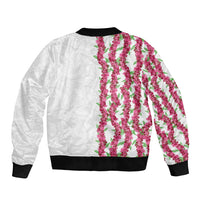 Hawaii Aalii Lei Sleeve Zip Bomber Jacket Aalii Ku Makani LT01 - Polynesian Pride