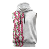 Hawaii Aalii Lei Sleeveless Hoodie Aalii Ku Makani LT01 White - Polynesian Pride