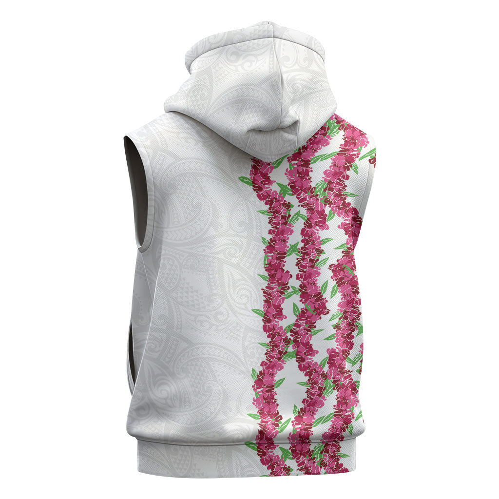 Hawaii Aalii Lei Sleeveless Zip Hoodie Aalii Ku Makani LT01 - Polynesian Pride