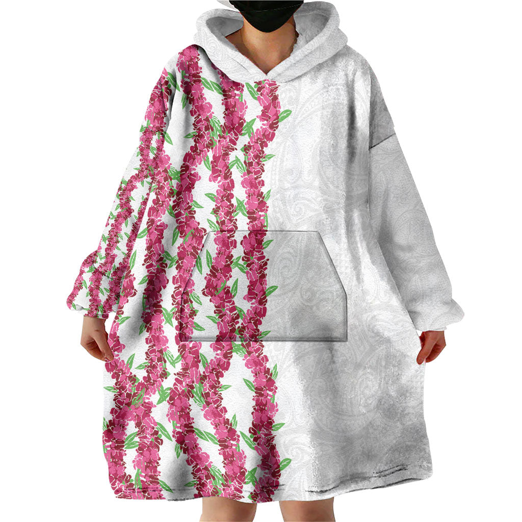 Hawaii Aalii Lei Wearable Blanket Hoodie Aalii Ku Makani LT01 - Polynesian Pride