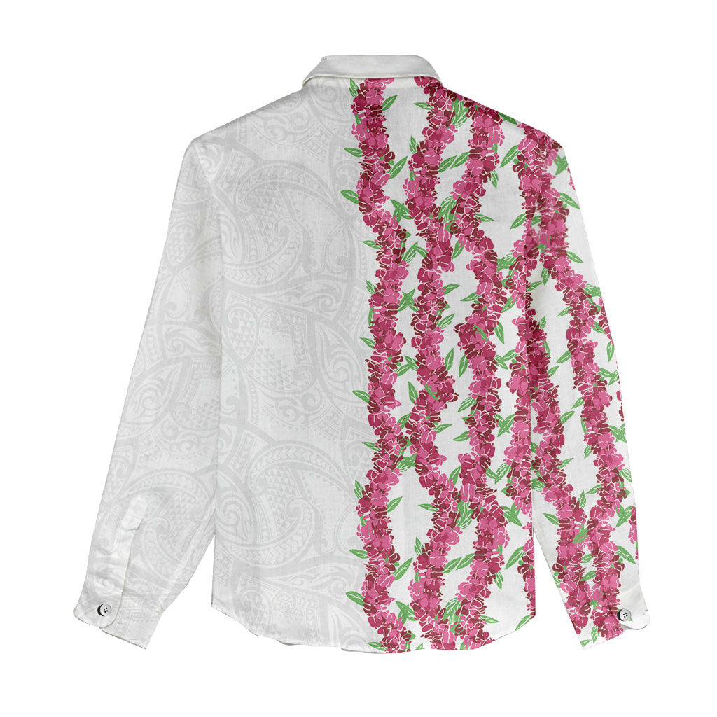 Hawaii Aalii Lei Women Casual Shirt Aalii Ku Makani LT01 - Polynesian Pride