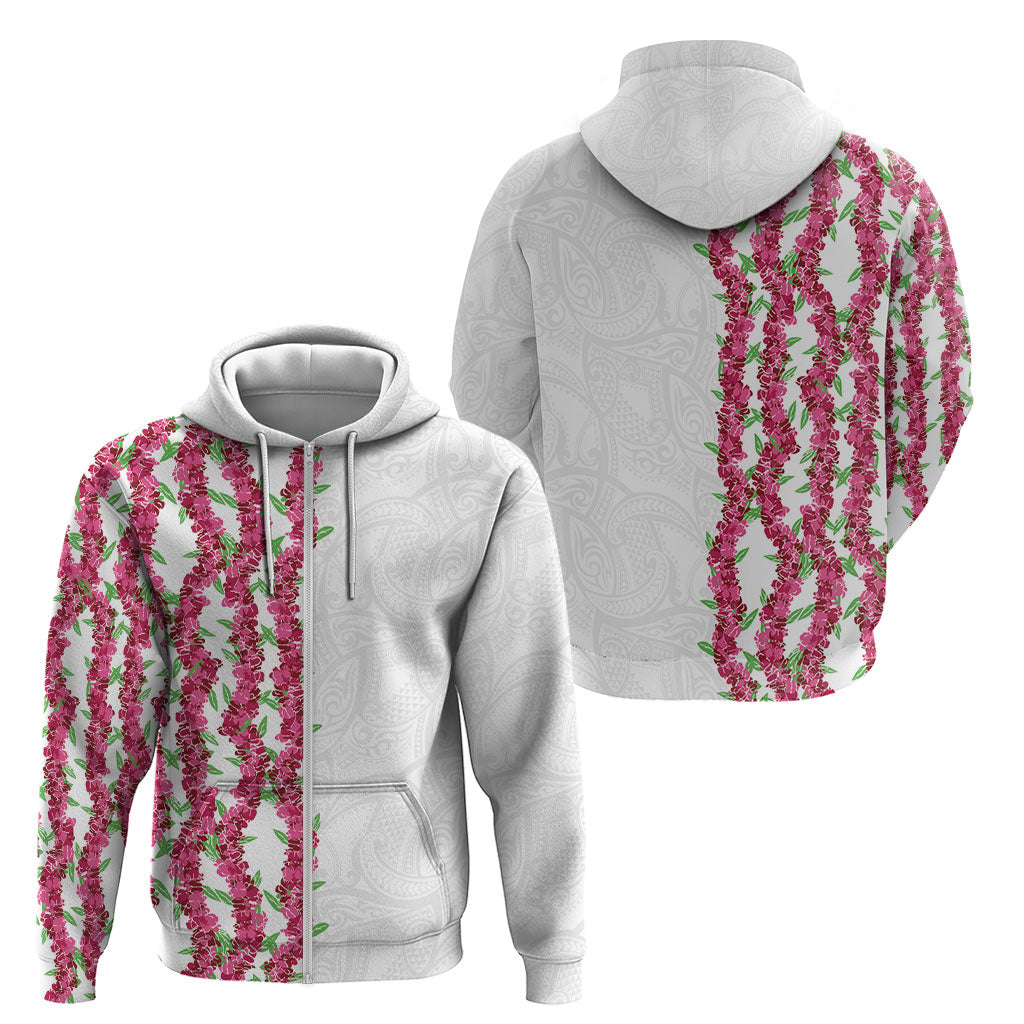 Hawaii Aalii Lei Zip Hoodie Aalii Ku Makani LT01 - Polynesian Pride