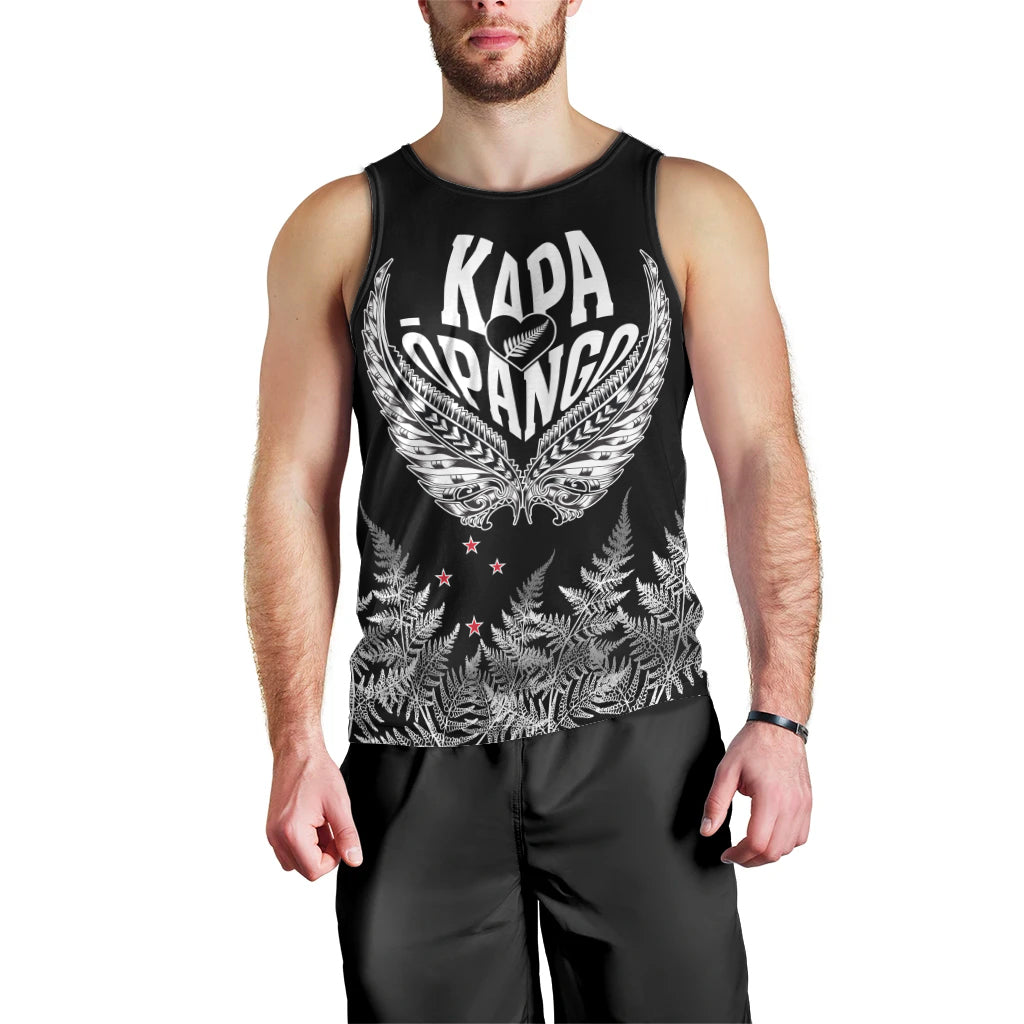 Custom New Zealand Rugby Men Tank Top NZ Opango Forever Silver Fern Heart LT01 - Polynesian Pride