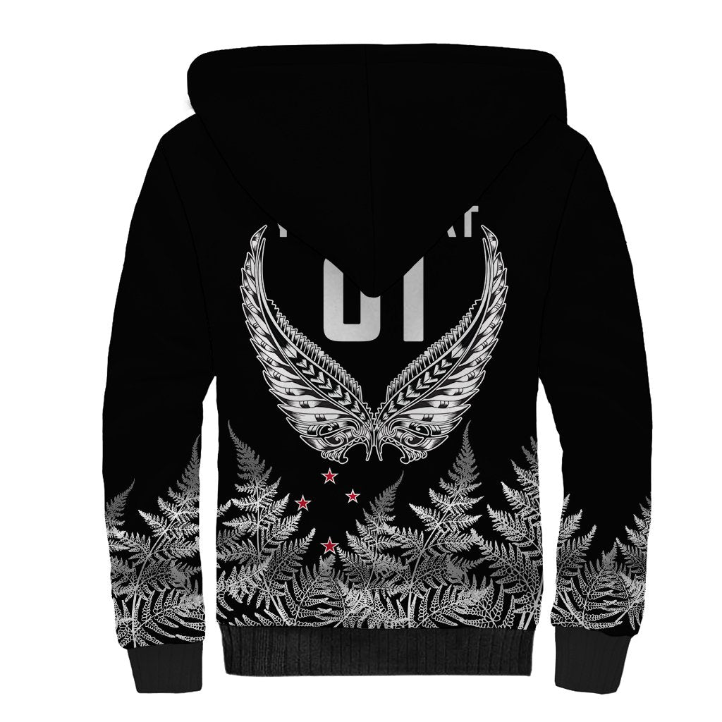 Custom New Zealand Rugby Sherpa Hoodie NZ Opango Forever Silver Fern Heart LT01 - Polynesian Pride