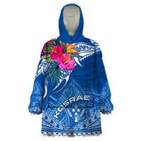 Kosrae Constitution Day Wearable Blanket Hoodie Kusaie Special Style LT01 One Size Blue - Polynesian Pride
