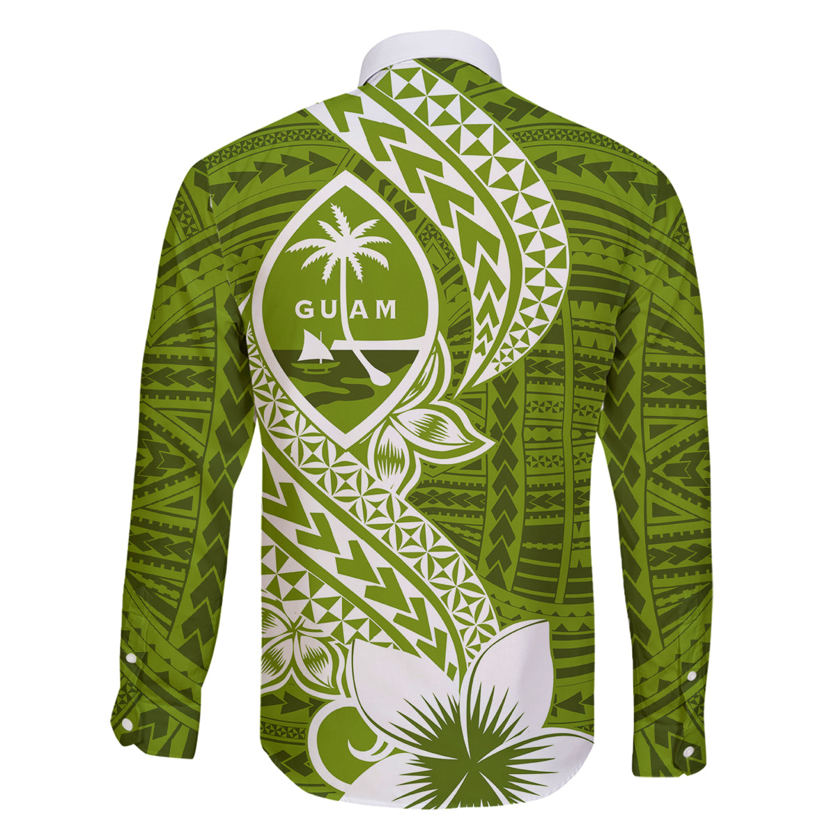 Hafa Adai Guam Family Matching Mermaid Dress and Hawaiian Shirt Polynesian Olive Green Blue Pattern LT01 - Polynesian Pride