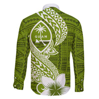 Hafa Adai Guam Family Matching Tank Maxi Dress and Hawaiian Shirt Polynesian Olive Green Blue Pattern LT01 - Polynesian Pride