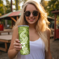 Hafa Adai Guam Skinny Tumbler Polynesian Olive Green Blue Pattern LT01 - Polynesian Pride