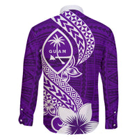Hafa Adai Guam Family Matching Mermaid Dress and Hawaiian Shirt Polynesian Floral Purple Pattern LT01 - Polynesian Pride