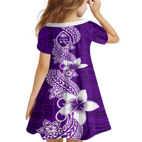 Hafa Adai Guam Family Matching Puletasi Dress and Hawaiian Shirt Polynesian Floral Purple Pattern LT01 - Polynesian Pride