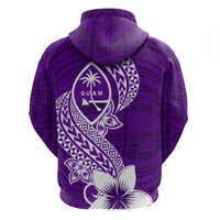 Hafa Adai Guam Zip Hoodie Polynesian Floral Purple Pattern LT01 - Polynesian Pride