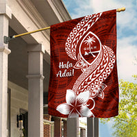 Hafa Adai Guam Garden Flag Polynesian Floral Red Pattern LT01 House Flag Red - Polynesian Pride