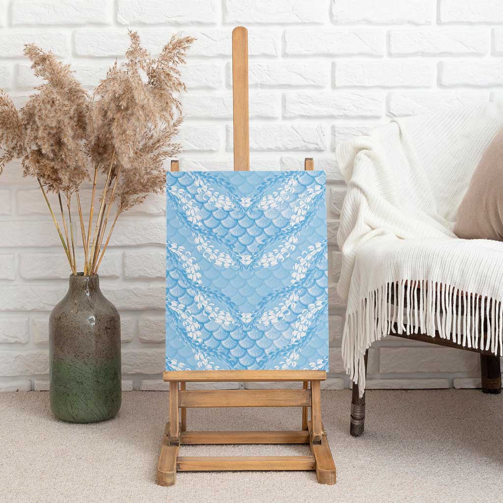 Baby Blue Mermaid Puakenikeni Maile Lei Canvas Wall Art