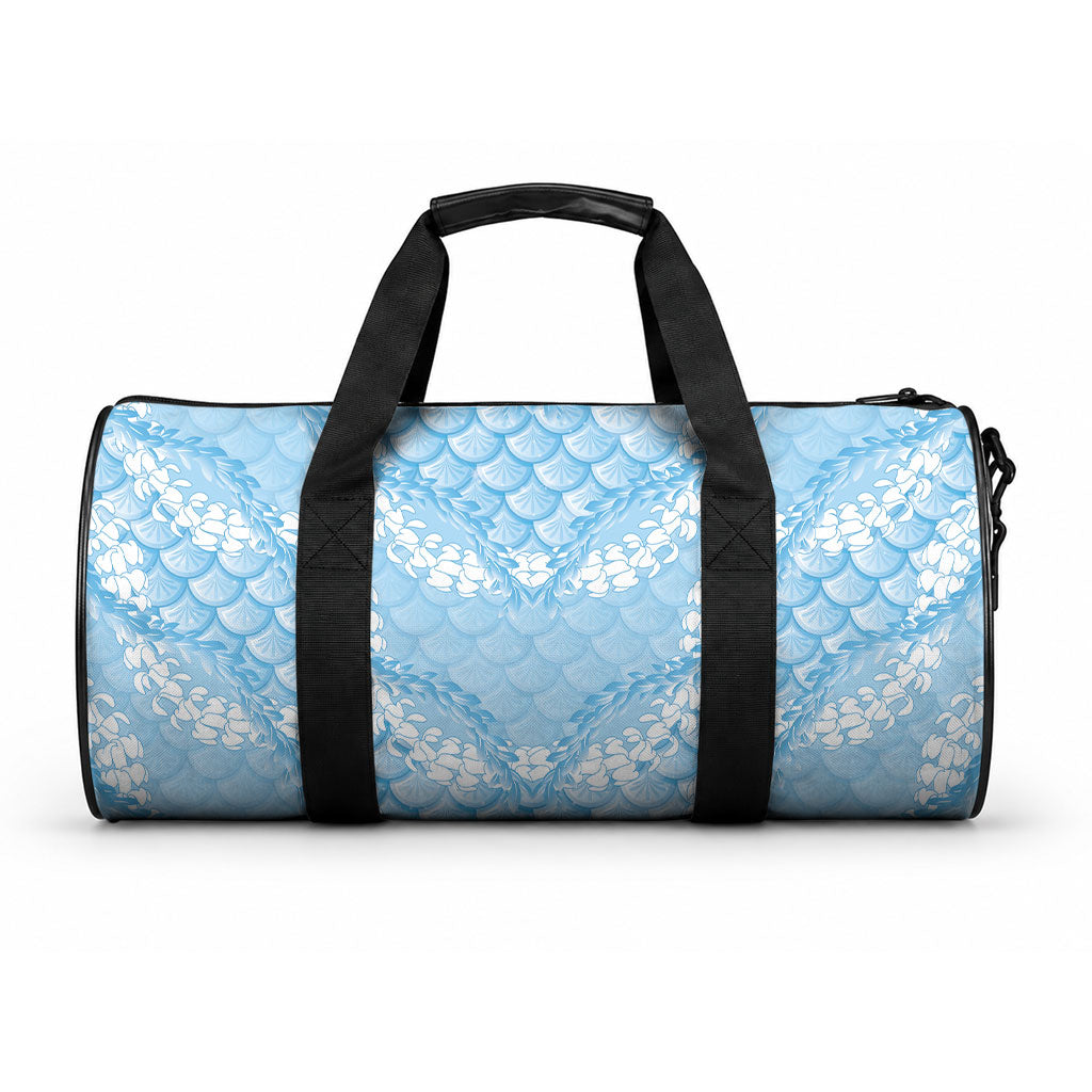 Baby Blue Mermaid Puakenikeni Maile Lei Duffle Bag LT01 One size Blue - Polynesian Pride