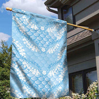 Baby Blue Mermaid Puakenikeni Maile Lei Garden Flag