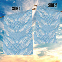 Baby Blue Mermaid Puakenikeni Maile Lei Garden Flag