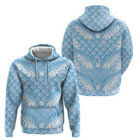 Baby Blue Mermaid Puakenikeni Maile Lei Hoodie LT01 - Polynesian Pride