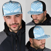 Baby Blue Mermaid Puakenikeni Maile Lei Mesh Trucker Cap
