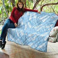 Baby Blue Mermaid Puakenikeni Maile Lei Quilt