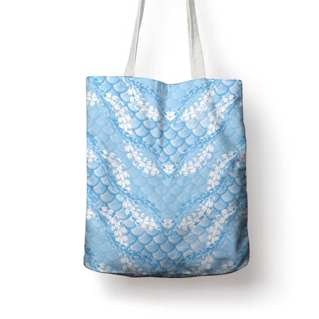 Baby Blue Mermaid Puakenikeni Maile Lei Tote Bag