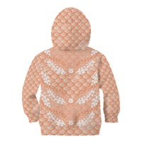 Apricot Mermaid Puakenikeni Maile Lei Kid Hoodie LT01 - Polynesian Pride