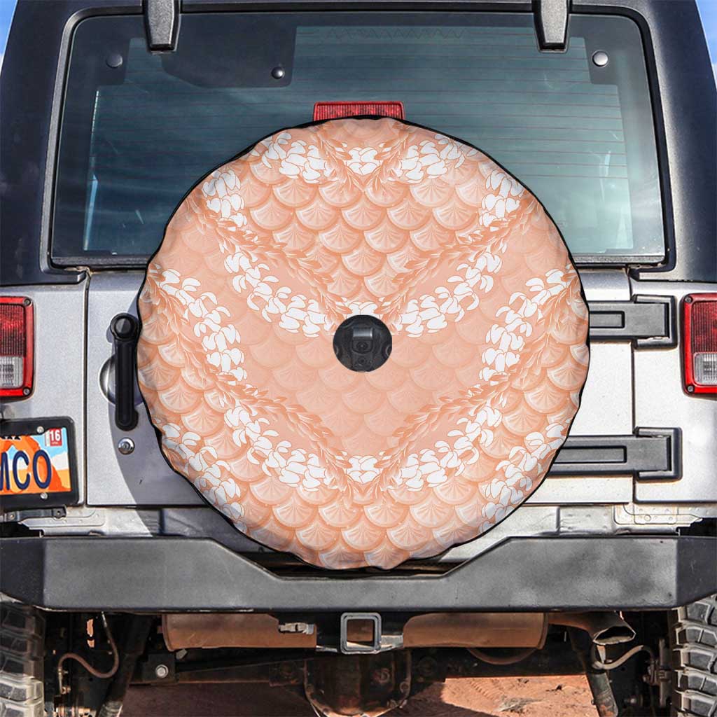 Apricot Mermaid Puakenikeni Maile Lei Spare Tire Cover LT01 Apricot - Polynesian Pride