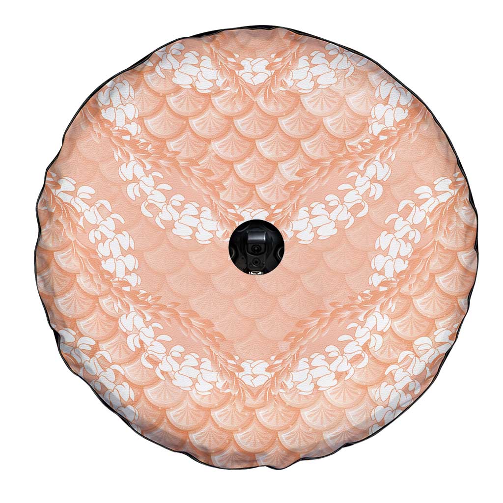 Apricot Mermaid Puakenikeni Maile Lei Spare Tire Cover LT01 - Polynesian Pride