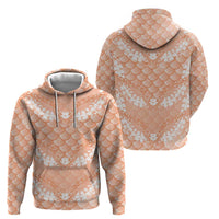 Apricot Mermaid Puakenikeni Maile Lei Zip Hoodie LT01 - Polynesian Pride