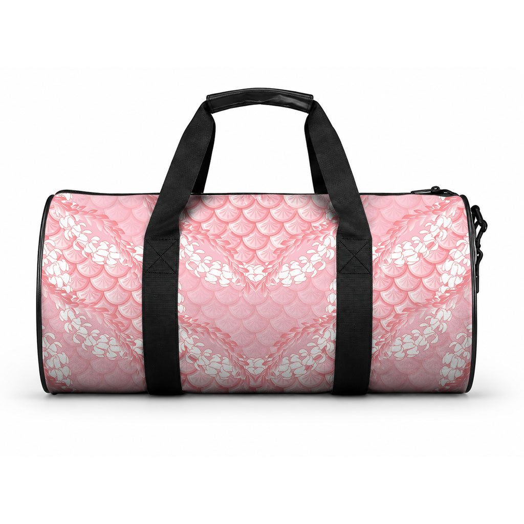 Soft Pink Mermaid Puakenikeni Maile Lei Duffle Bag LT01 One size Pink - Polynesian Pride