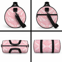 Soft Pink Mermaid Puakenikeni Maile Lei Duffle Bag LT01 - Polynesian Pride