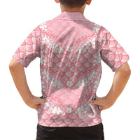 Soft Pink Mermaid Puakenikeni Maile Lei Kid Hawaiian Shirt LT01 - Polynesian Pride