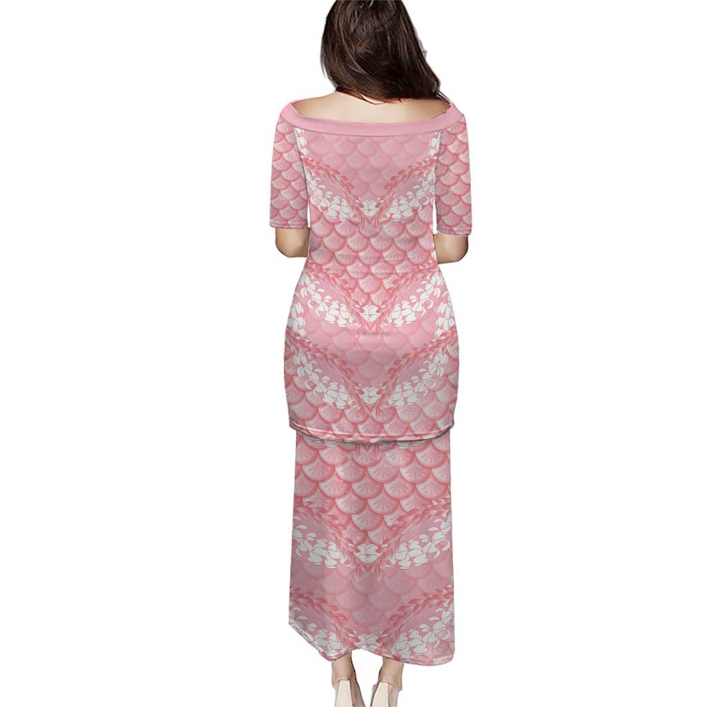 Soft Pink Mermaid Puakenikeni Maile Lei Puletasi LT01 - Polynesian Pride