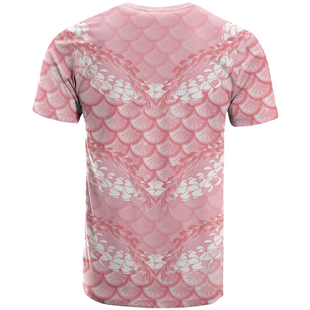 Soft Pink Mermaid Puakenikeni Maile Lei T Shirt