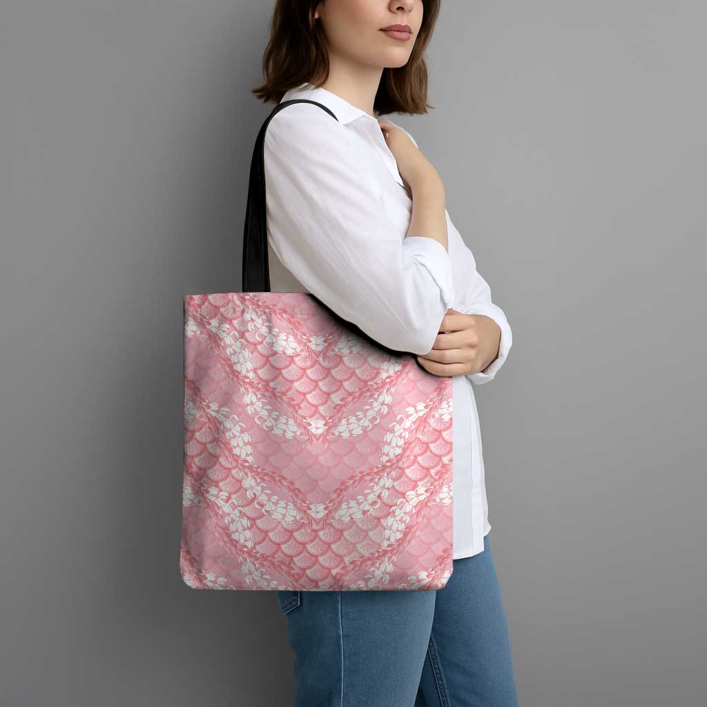 Soft Pink Mermaid Puakenikeni Maile Lei Tote Bag