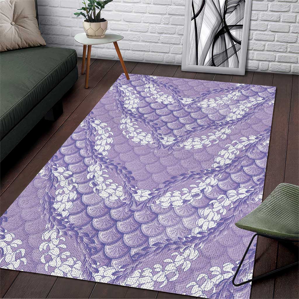 Lilac Mermaid Puakenikeni Maile Lei Area Rug