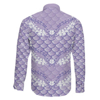 Lilac Mermaid Puakenikeni Maile Lei Family Matching Mermaid Dress and Hawaiian Shirt LT01 - Polynesian Pride