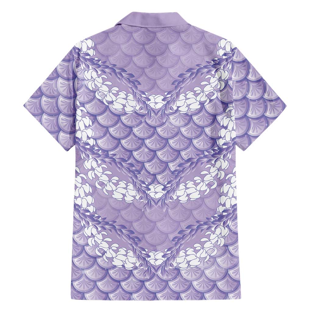 Lilac Mermaid Puakenikeni Maile Lei Family Matching Tank Maxi Dress and Hawaiian Shirt LT01 - Polynesian Pride
