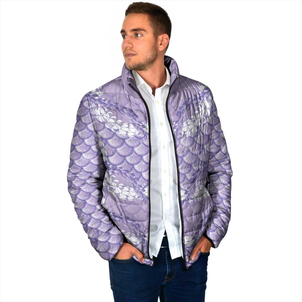 Lilac Mermaid Puakenikeni Maile Lei Padded Jacket