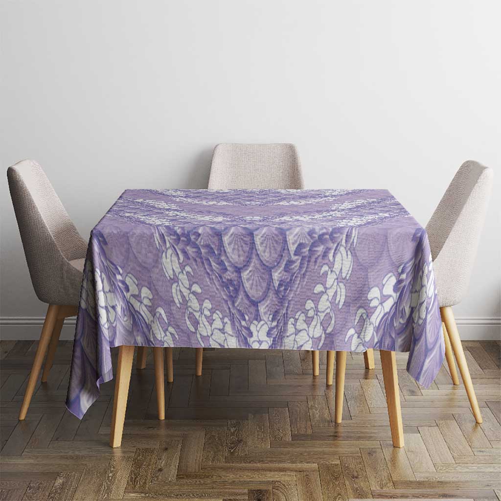 Lilac Mermaid Puakenikeni Maile Lei Tablecloth