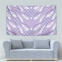 Lilac Mermaid Puakenikeni Maile Lei Tapestry