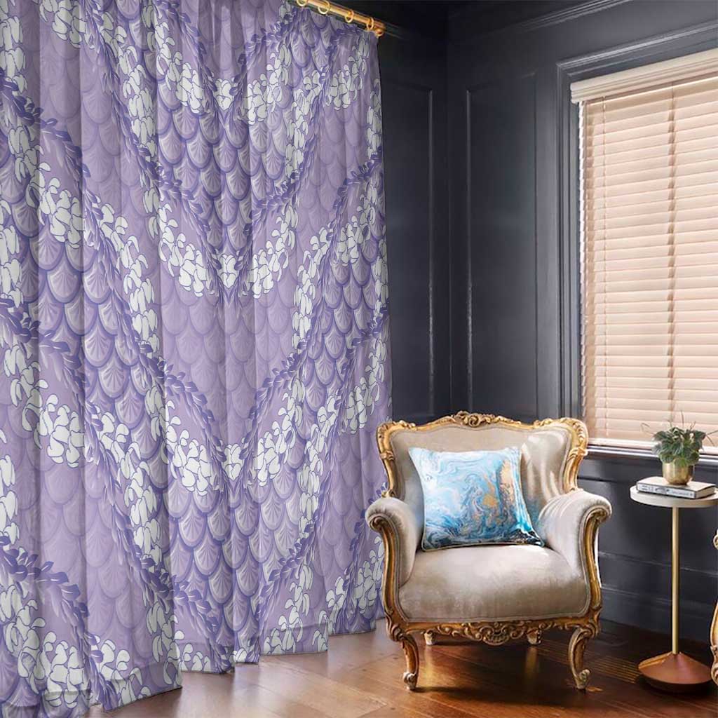 Lilac Mermaid Puakenikeni Maile Lei Window Curtain