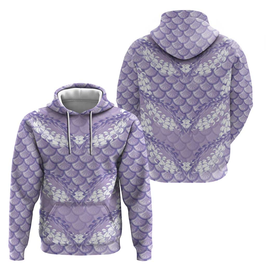 Lilac Mermaid Puakenikeni Maile Lei Zip Hoodie