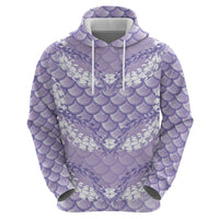 Lilac Mermaid Puakenikeni Maile Lei Zip Hoodie