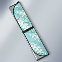Light Turquoise Mermaid Puakenikeni Maile Lei Auto Sun Shade