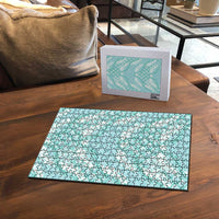 Light Turquoise Mermaid Puakenikeni Maile Lei Puzzle
