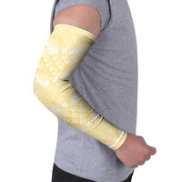 Pastel Yellow Mermaid Puakenikeni Maile Lei Arm Sleeves LT01 - Polynesian Pride