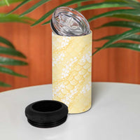 Pastel Yellow Mermaid Puakenikeni Maile Lei 4 in 1 Can Cooler Tumbler LT01 - Polynesian Pride