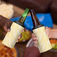 Pastel Yellow Mermaid Puakenikeni Maile Lei 4 in 1 Can Cooler Tumbler LT01 - Polynesian Pride