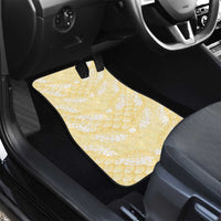 Pastel Yellow Mermaid Puakenikeni Maile Lei Car Mats
